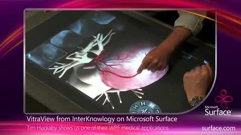 Microsoft Surface Vitraview Medical Application (by InterKnowlogy)