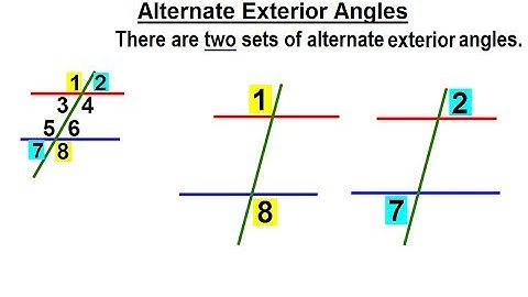 Geometry - Ch. 4: Lines and Angles (7 of 37) Alternate Exterior Angles