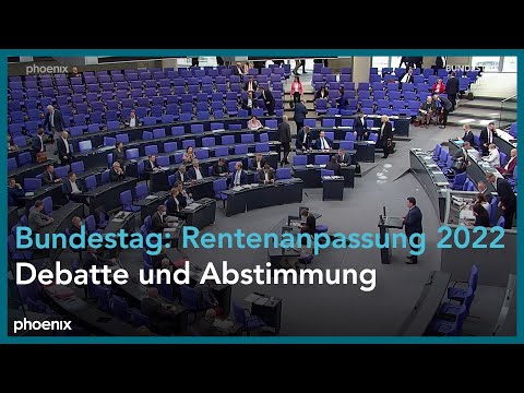 Bundestag: Rentenanpassung 2022