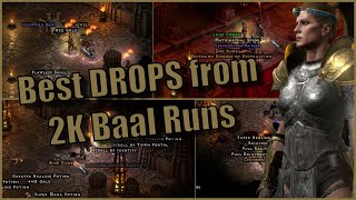 Best DROPS from 2000 Hardcore Baal Runs (Diablo 2 Resurrected\/SinglePlayer)