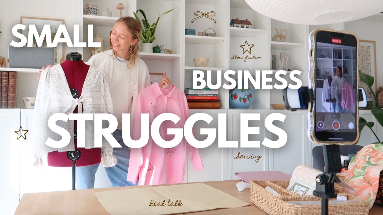 From 9–5 Burnout to Small Business Owner ❤️‍🩹 Sewing, Packing & Honest Thoughts