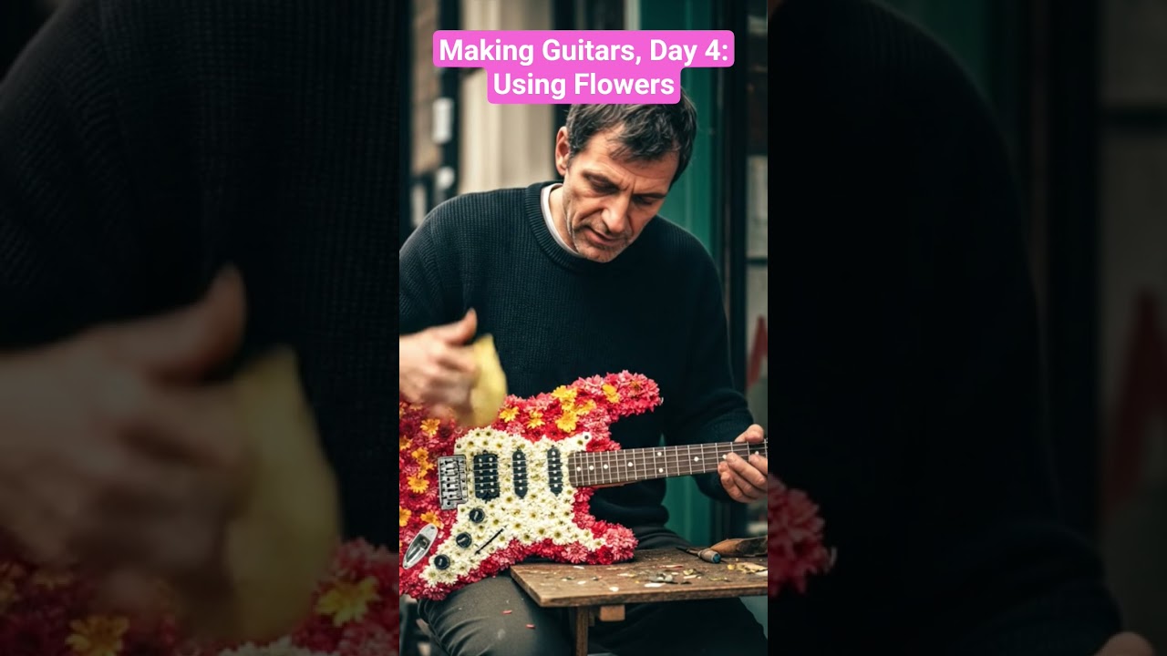 making guitars day 4, using Flowers #DreamScreenAI