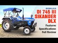 Sonalika di 745 iii sikander dlx  features specifications hindi review  sonalika tractors  2022