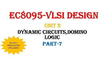 EC8095-VLSI DESIGN-DYNAMIC CIRCUITS AND DOMINO LOGIC