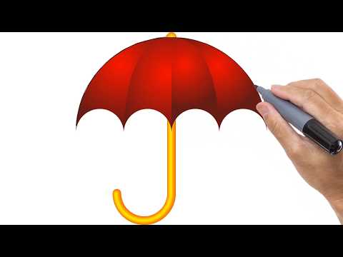 Видео: Как да нарисувате чадър