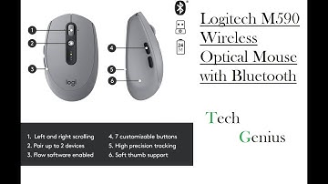 Logitech M590 Wireless Optical Mouse with Bluetooth Unboxing & Setup