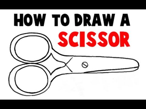 How to Draw a Scissor - YouTube