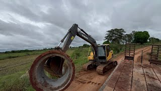 TIRANDO TUBO DO CAMINHÃO SEM CORRENTE 🛑 Escavadeira hidráulica ( PARTE 1 ) by Iago Máquinas  2,128 views 6 days ago 43 minutes