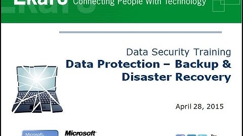 Backup and Disaster Recovery Training