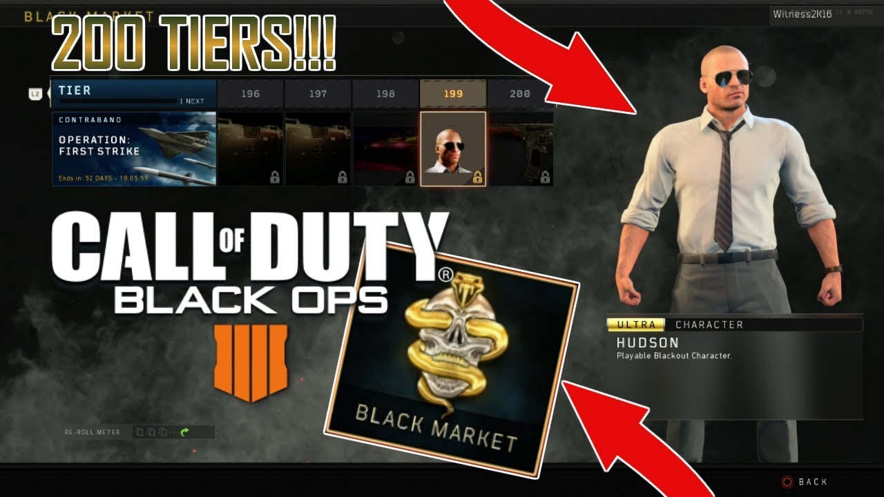 BLACK MARKET UNLOCKED IN BLACKS OPS 4! ALL 200 TIERS! (Call of Duty Black Ops 4)