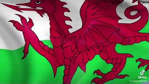 Wales Waving Flag Background Loop