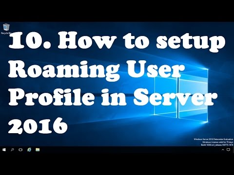 Video: How To Create A Roaming Profile