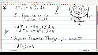 Clutch Design | Uniform Pressure Theory