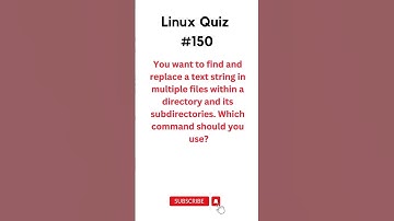 Linux Quiz #150 replace a text string in multiple files #linuxcommands