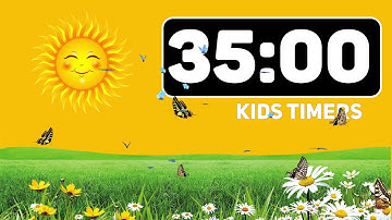 🌞 35 Minutes of Springtime Fun! Colorful Timer with Uplifting Music for Kids