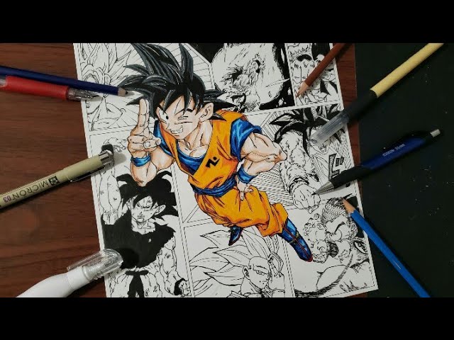 Speed Drawing Goku Ultra instict [Dragon Ball Super mangá] 