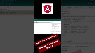 Angular Component Selector - Angular Full Course Part 18 shorts