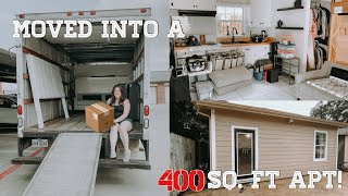 Tiny Home | Moving into a 400 sq. ft apt! | VLOG