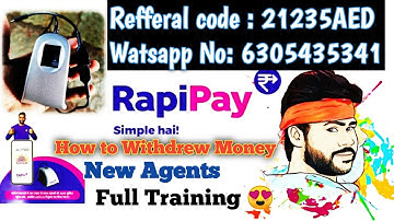 Rapipay  AEPS service New Agents Training video #Telugu || Rapipay id SpiceMoney id free😍 6305435341