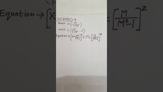 #Radius & Centre of M-circles