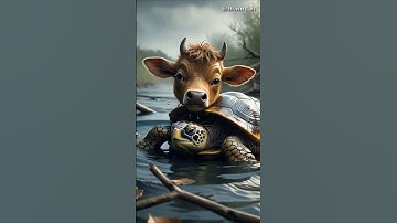 The Turtle’s Last Hope 🐢💔 #ai #cow #turtle #rescue #shorts