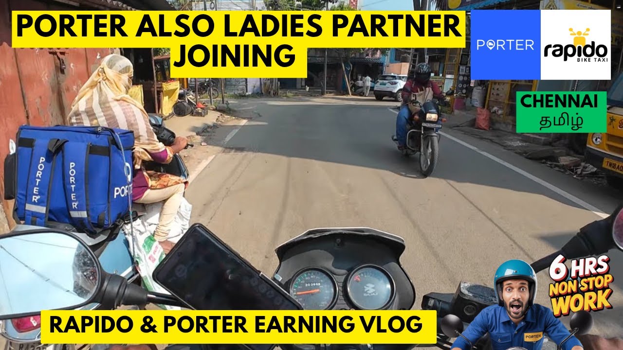 ❤️Porter Also Ladies Partner ✨Joining | Rapido & Porter Daily Earning Vlog|