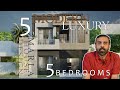 5 Marla Elevation with Layout Plan | Floor Plan of 125 Square Yards house dimensions 25 ft x 45 ft
