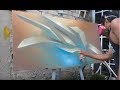 Pintando un lienzo-graffiti 3d