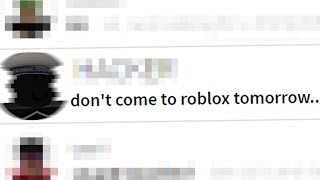 i just got a disturbing message on roblox...