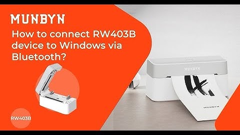 【RW403B】How to connect RW403B device to Windows via Bluetooth?