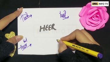 Heer Name Signature - Handwritten Signature Style for Heer Name
