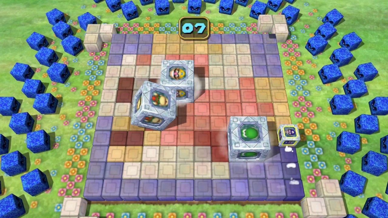Mario Party 5 minigame: Squared Away 4 player 60fps