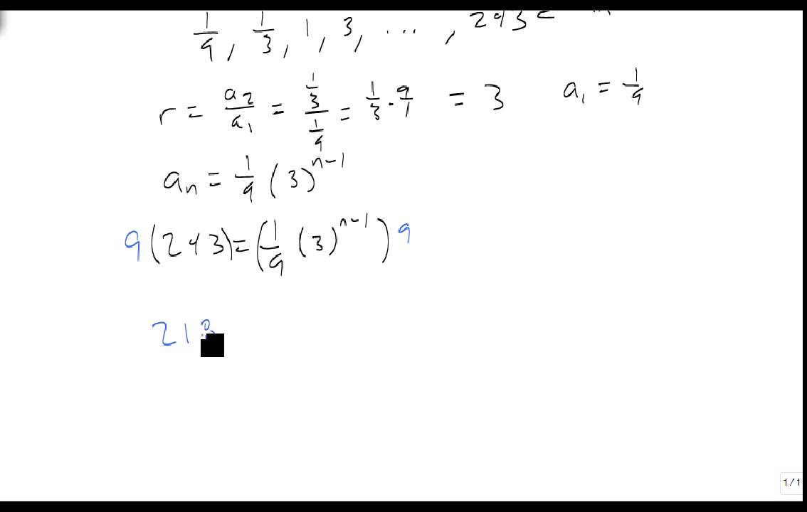 Find the number of terms in a geometric sequence - YouTube