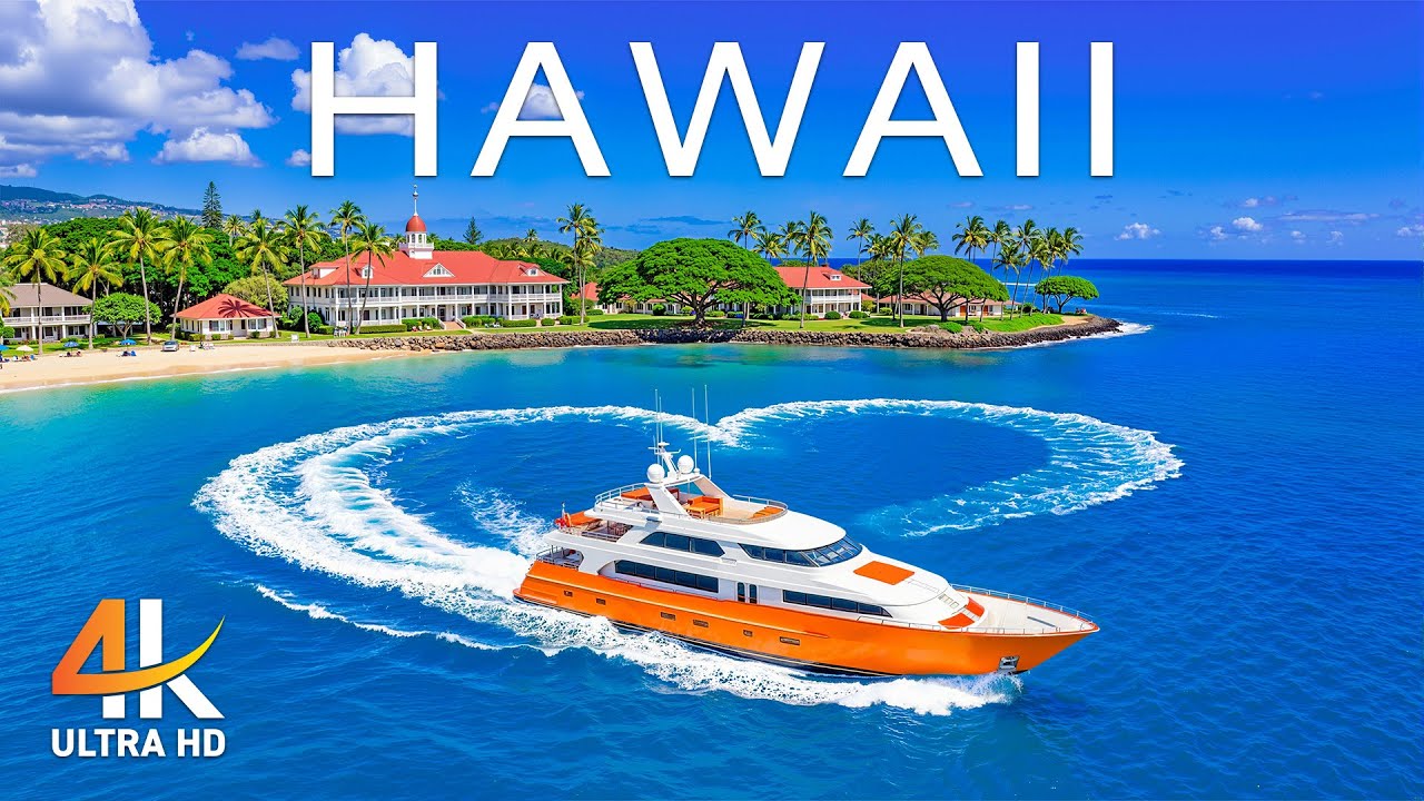 Hawaii 4K  | Most Beautiful Islands From Above With Deep House Chill Music