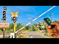PAKAI REMOTE! Perlintasan Unik Kereta Api Kabat Baru Banyuwangi, Jawa Timur