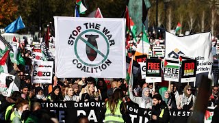 Marche pro-palestinienne : environ 300.000 personnes à Londres pour réclamer un cessez-le-feu à Gaza