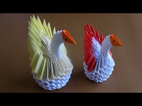 Mini, Origami Kuğu Yapımı - En Kolay Kuğu - DIY Mini Origami Swan