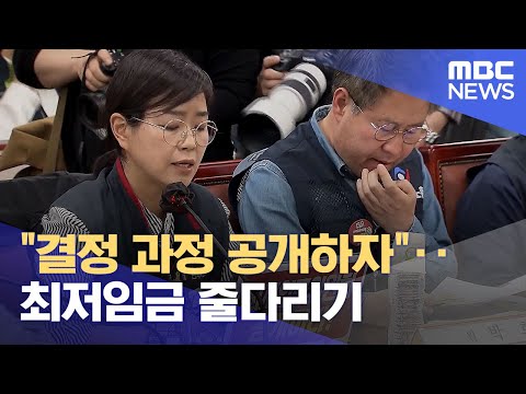 결정 과정 공개하자 최저임금 줄다리기 2023 05 03 뉴스투데이 MBC 