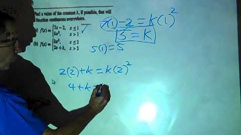AB Calculus Find Value to make Piecewise Function Continuous