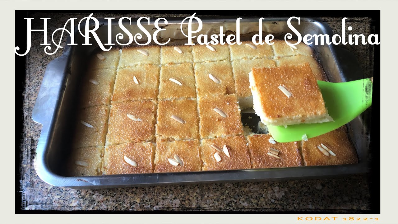 (Harisse)pastel de semolina muy rico a mi estilo Palestino