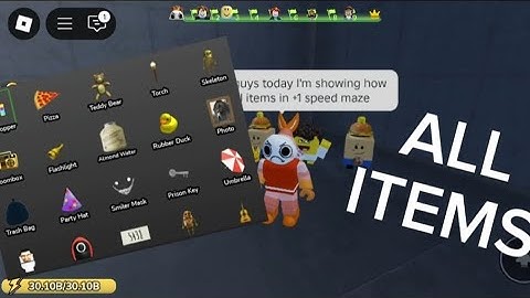 How to get ALL items in +1 Speed Maze! (Roblox)
