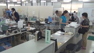 益城町プレハブ庁舎完成 窓口業務始まる