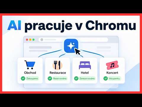 Cover: AI ovládá váš Chrome: Příklady použití - nakupování, hotely i koncerty