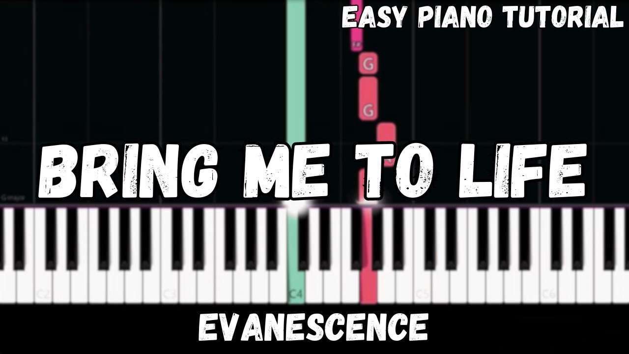 Evanescence - Bring Me To Life (Easy Piano Tutorial)
