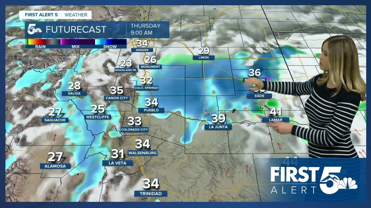 Scattered rain and snow showers are expected on Thursday in southern ...