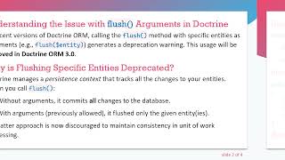 How to Properly Update Your Doctrine Entity Save Method Without Deprecated flush() Arguments