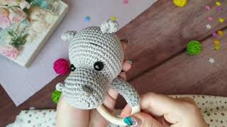 Safari baby Rattle Hippo, toy for teething