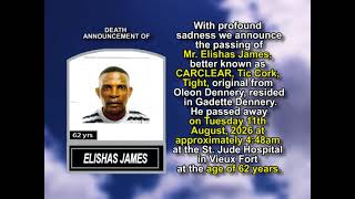 Elishas James ~ Short Obituary