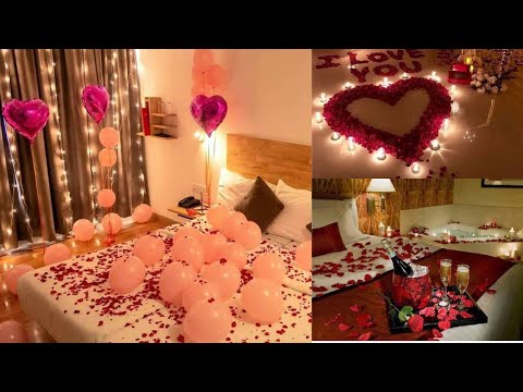 Valentine\'s day special decoration idea 2022 || Romantic room ...