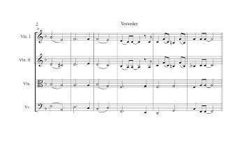 Yesterday | The Beatles Original Strings Transcription